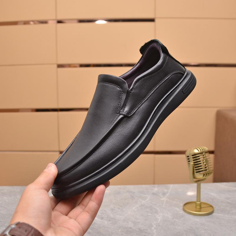 Top Layer Cowhide Casual Leather Shoes Comfortable Soft Leather Soft Sole Driving Shoes Men's Shoes