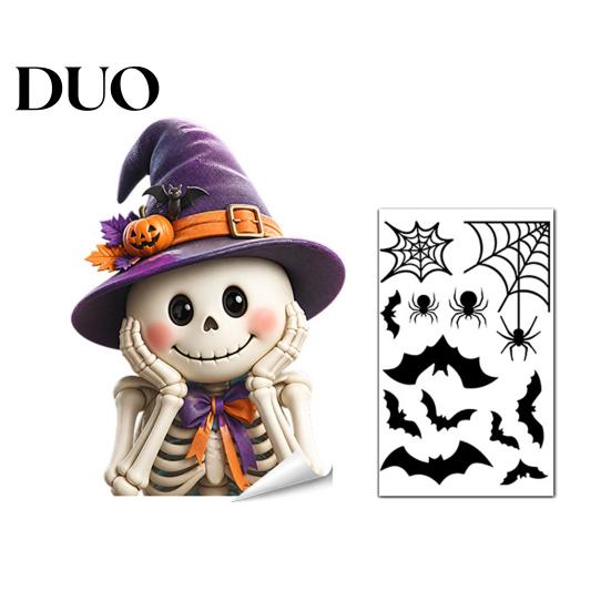 Seasonal Party Supplies Halloween Ghost Glass Sticker, Cartoon Static Window Cling for Accessories Parties, Waterproof Decoration Decal