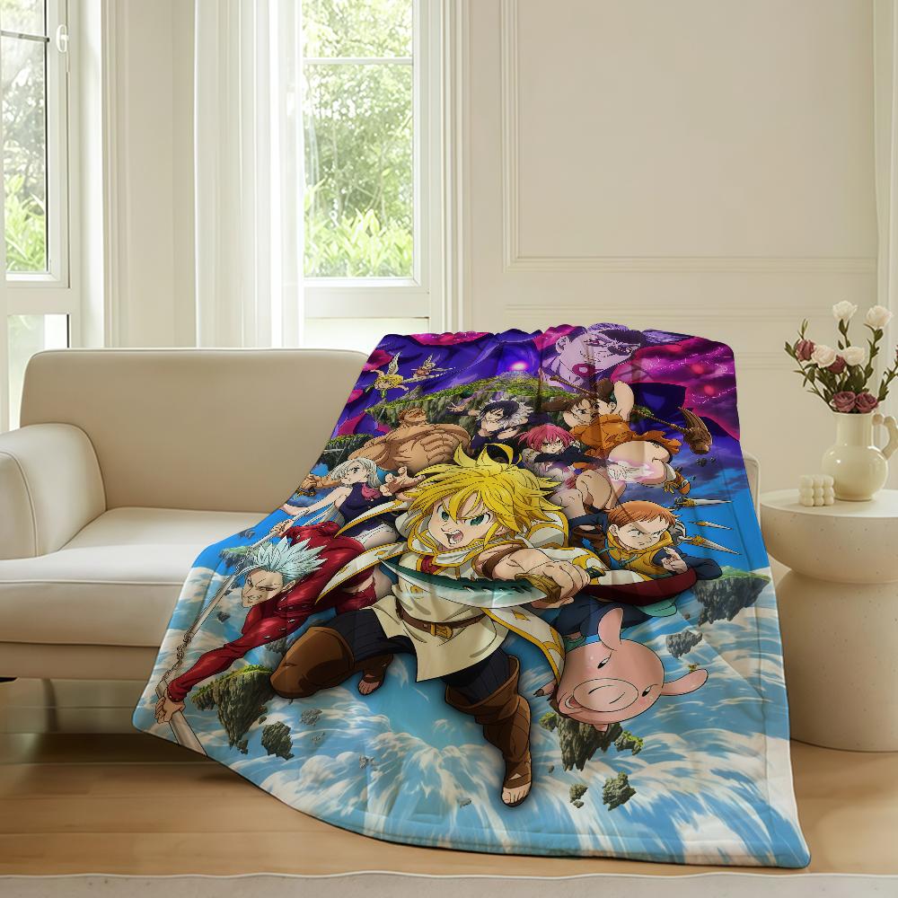 Adventure anime The Seven Deadly Sins Blanket For Sofa Office Bed Plane Travel Sleep Read Relax Camping Soft And Warm