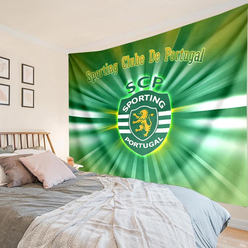 Sportlicher Fußballwappen Wandteppich, Einzigartiger Design Wandteppich, Wanddekoration für Schlafzimmer, Wohnzimmer, Spielzimmer, Herzliche Fan-Feiertagsgeschenke