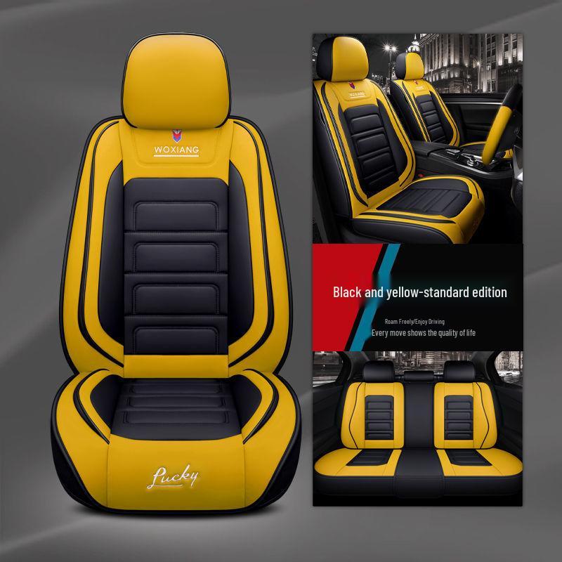 Universeller 5-Sitzer Vollumfassender Autositzbezug - Ganzjahres-Cartoon-Design