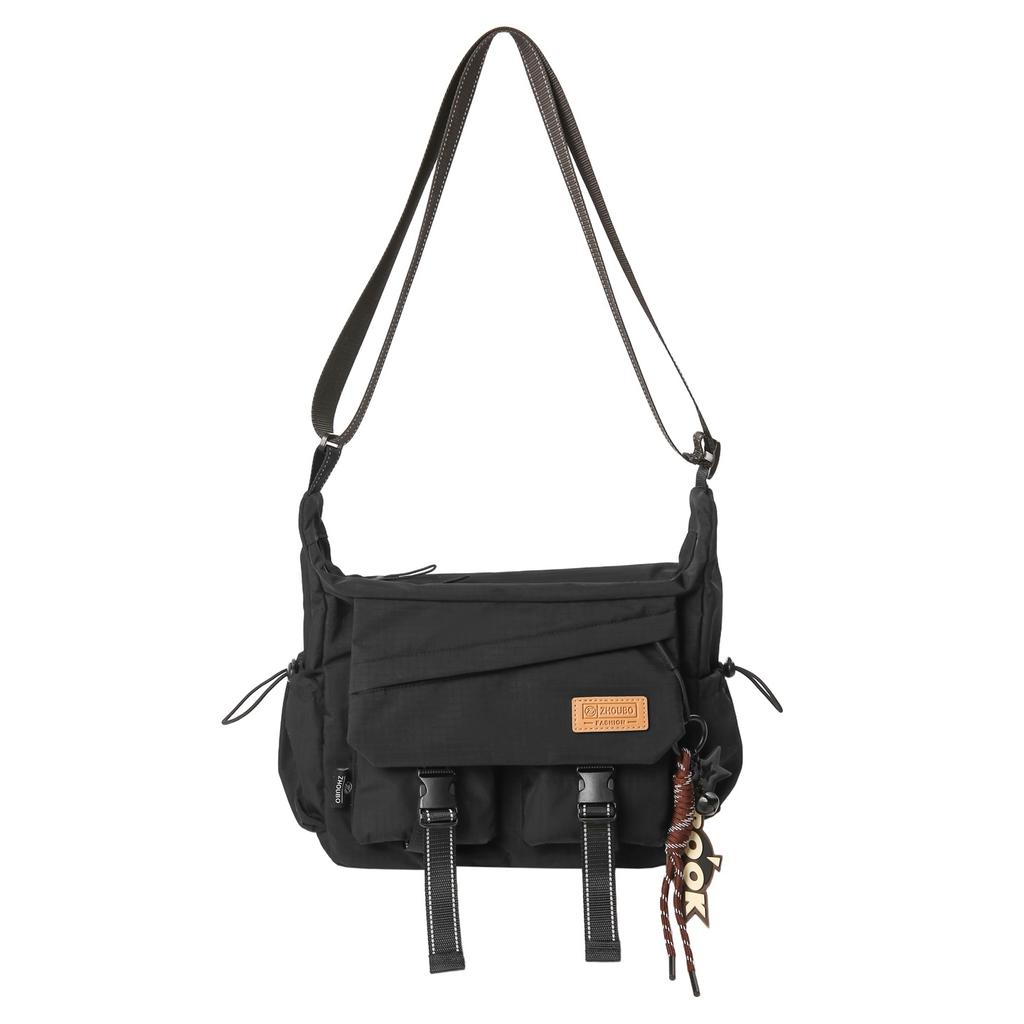 Schoolbag women's messenger bag tide brand ins tooling style Japanese casual men's bag large capacity shoulder bag personalized mailman bag tide