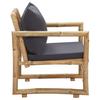 Garden Chairs with Cushions 2 Pcs Bamboo