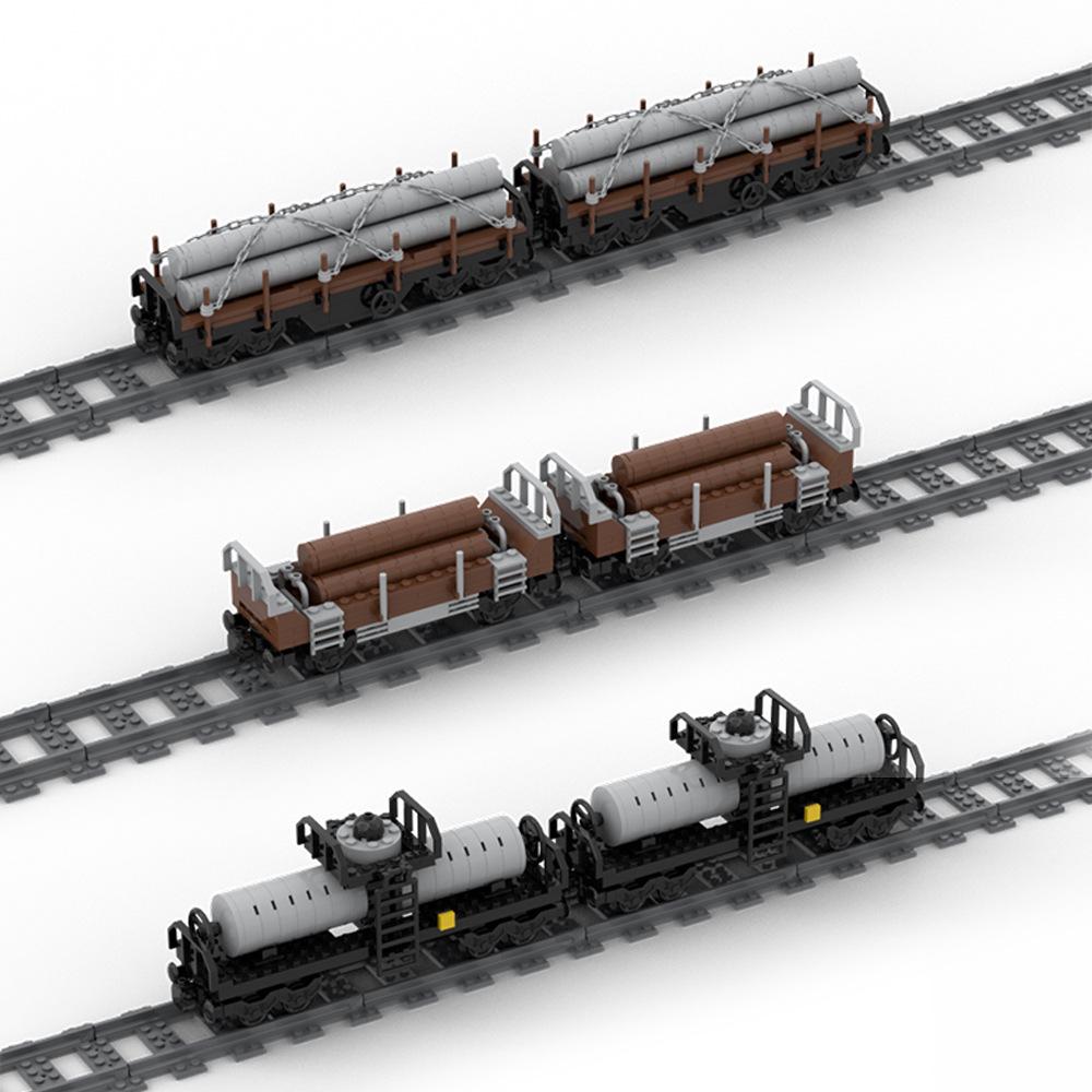 Train Scene Accessories Track Pulley Train Series Flat Base Car Assembly Toys