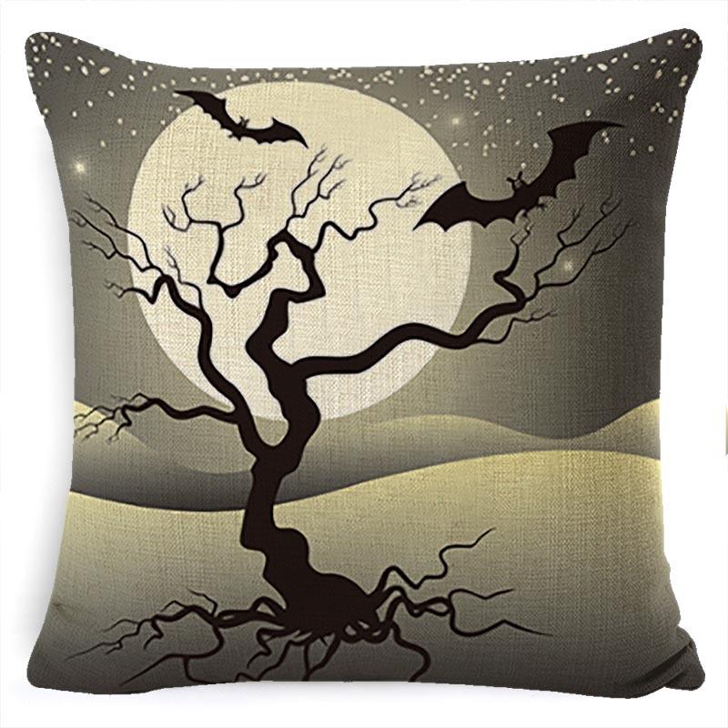 Halloween Pumpkin Horror Series Linen Pillow Cover Car Cushion Pillow