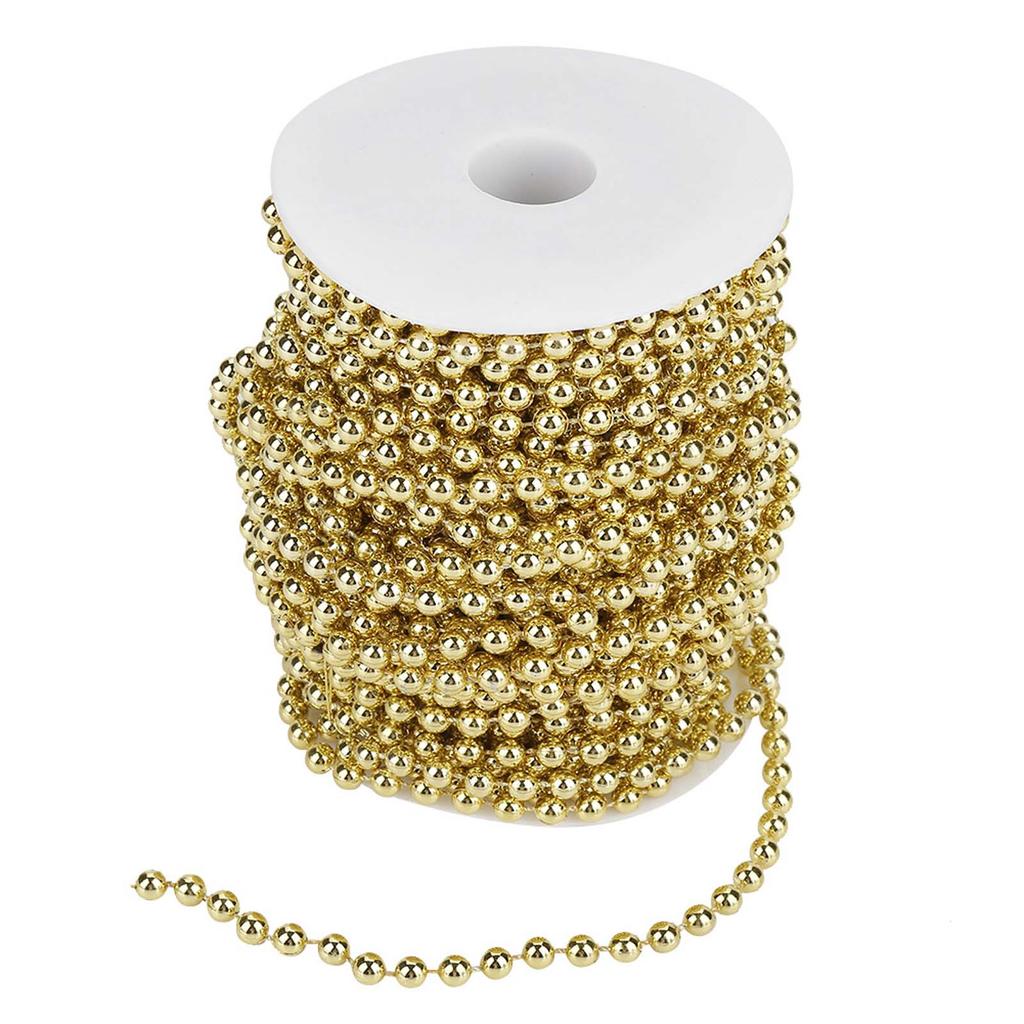 25mCelsiusroll Electroplating Pearl Wire Beads Garland String   Wedding Decoration 6mm(sliver)