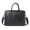 Real Cowhide Woven Men's Handbag Fashionable Business Shoulder Bag Travel Large Capacity Computer Briefcase Trendy