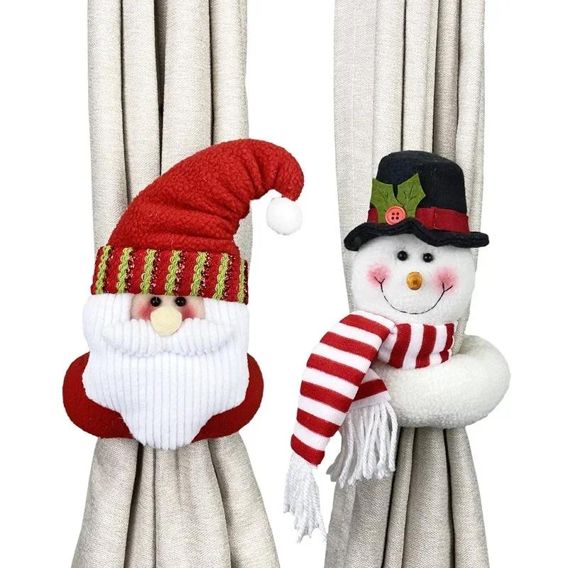 Christmas Curtain Buckle Window Decoration Cartoon Doll Curtain Buckle Cute Accessories Supplies Creative Home Decoration Items