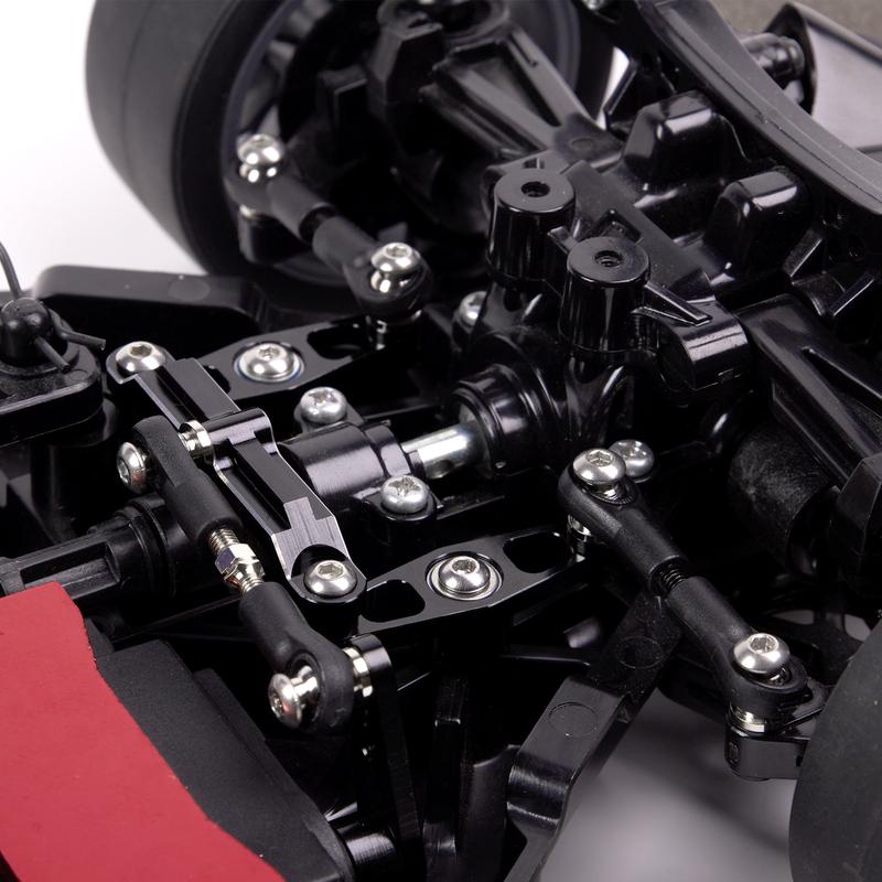 1/10 RC Car Alu Alloy Ball Bearing Crank Steering Arms Set with Tie Rod Steering Assembly for Tamiya TT-02 TT-02D TT-02E TT02-B