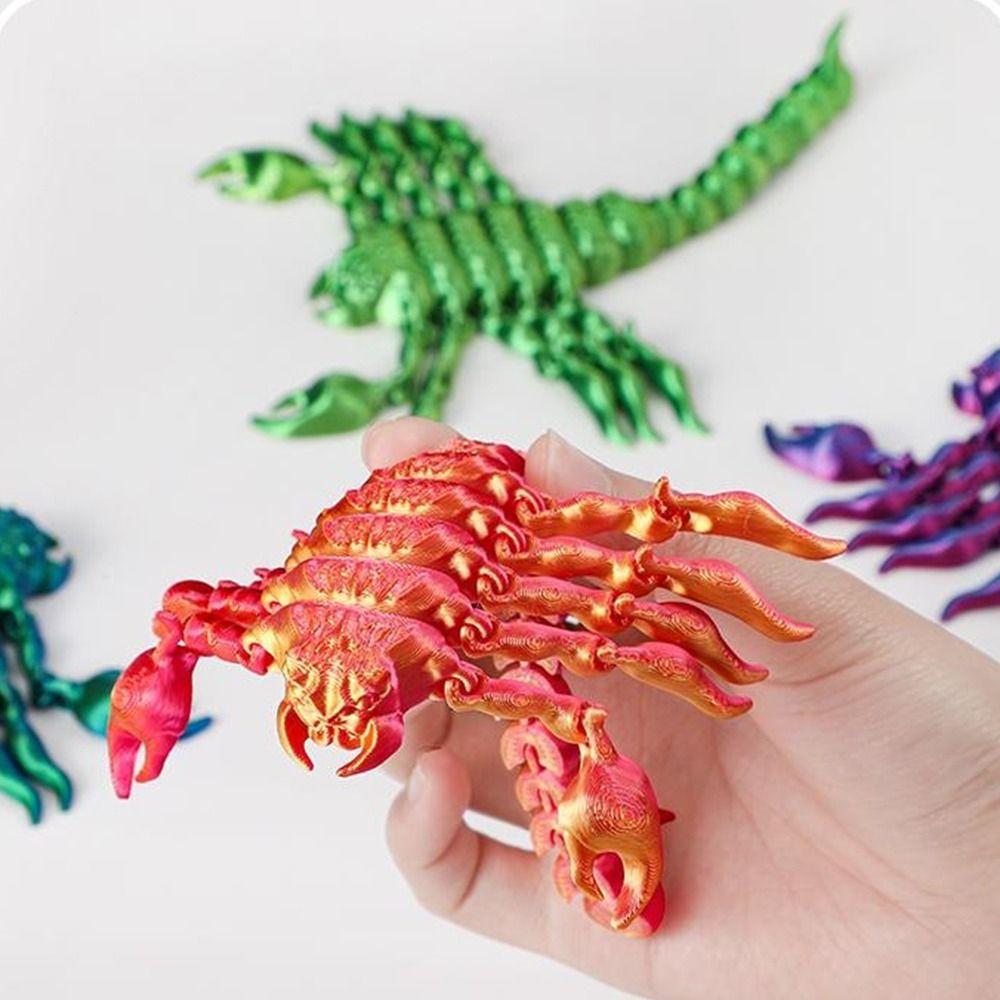 Creative 3D Printed Scorpion Articulated Animal Simulation Model  Model Display