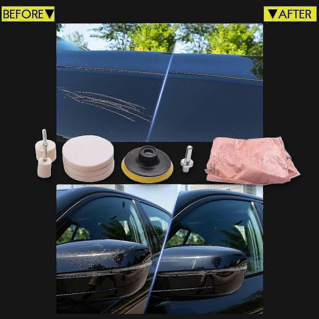 8pcs 120g Cerium Oxide Glass Polishing Kit For Deep Scratch Remover For Windscreen Windows Glass Cl A less