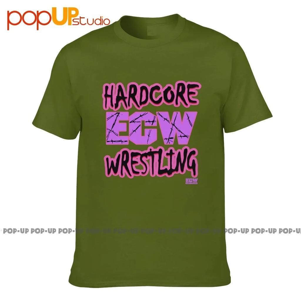 Vtg Ecw Hardcore Wrestling 90S P281 Design Trička Přírodní Vysoce Kvalitní Tričko