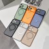 Magnetic Ring Holder Case For iPhone 17 16 15 14 13 Pro Max Luxury Contrast Color Skin Feel Hybrid PC Shockproof Matte Phone Stand Cover