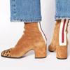 British Style Women's Boots Trendy Patchwork Leopard Print Square Toe Chunky Heel Women's Boot