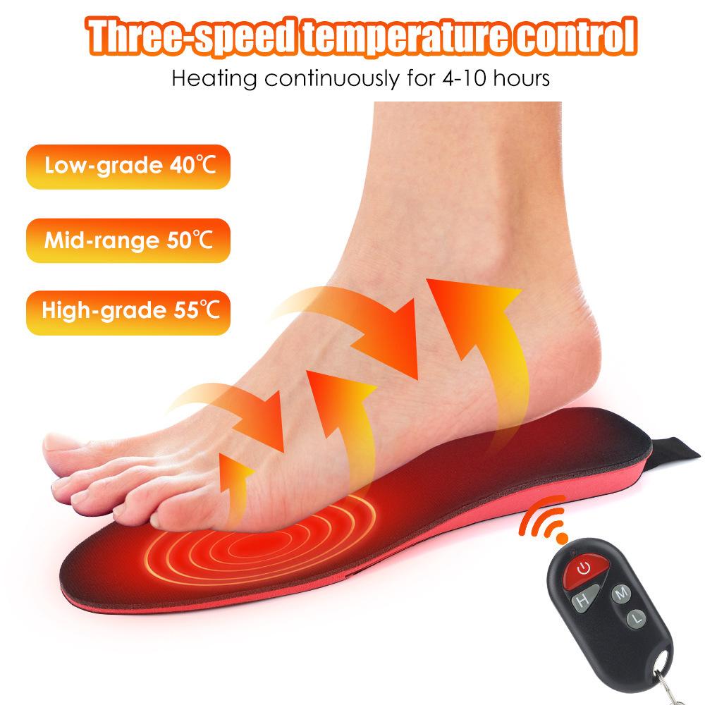 1 Pair Electric Heated Insoles Foot Warmer Shoe Feet Heater Warm Socks Ski Boots