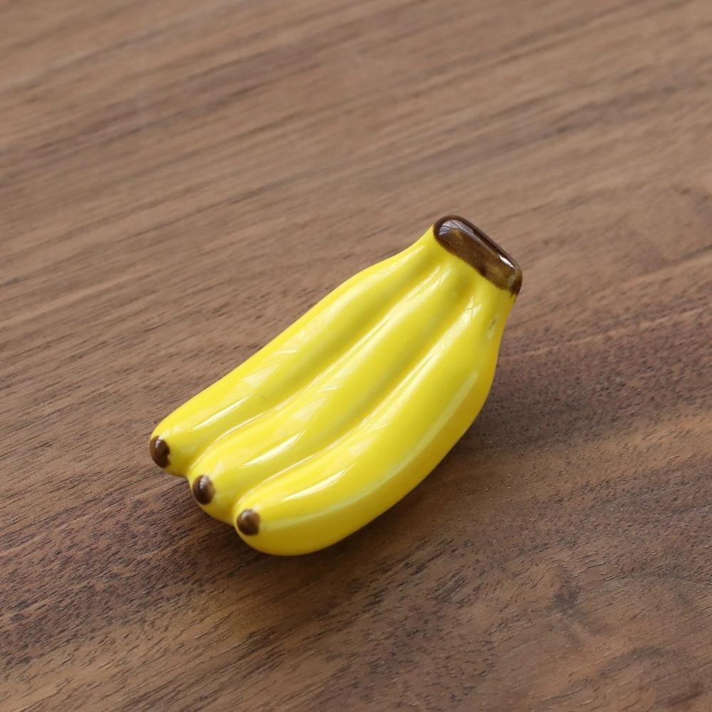 Creative Ceramic Banana Chopstick Holder Tabletop Accents Fresh Style Chopstick Tray Cute Tabletop Ornament Home