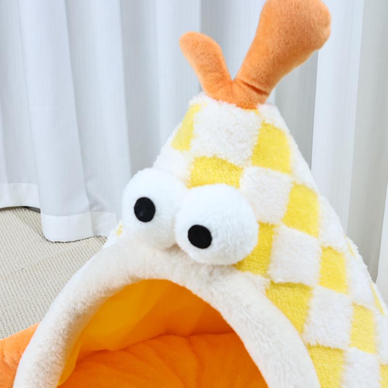 Cozy Semi-Enclosed Washable Cat & Dog Tent Bed for All Seasons