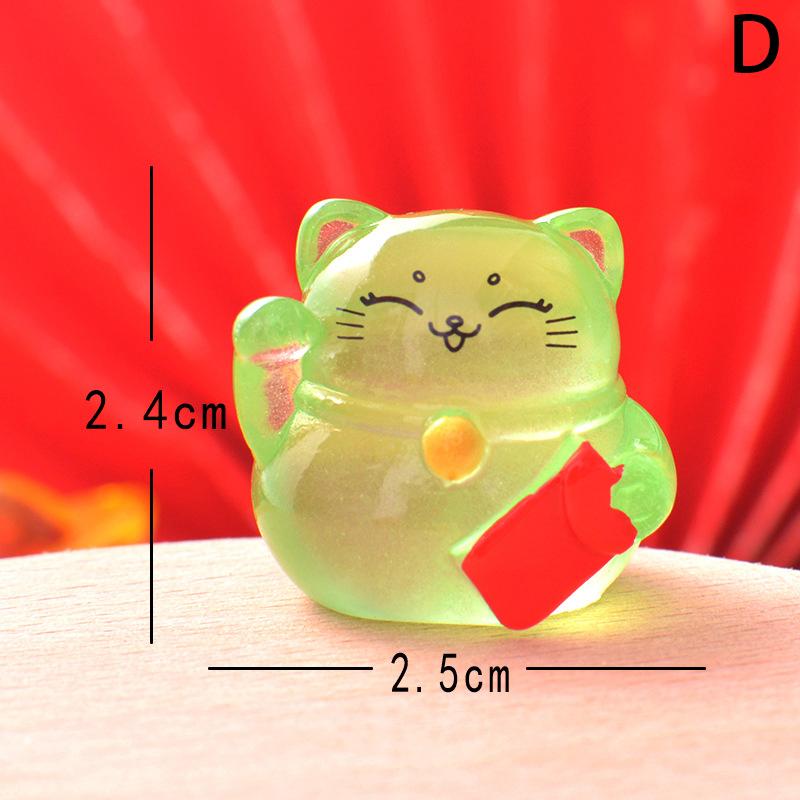 

Милые светящиеся счастливые кошки микро-ландшафтные украшения для украшения дома декор для комнаты настольные аксессуары подарки