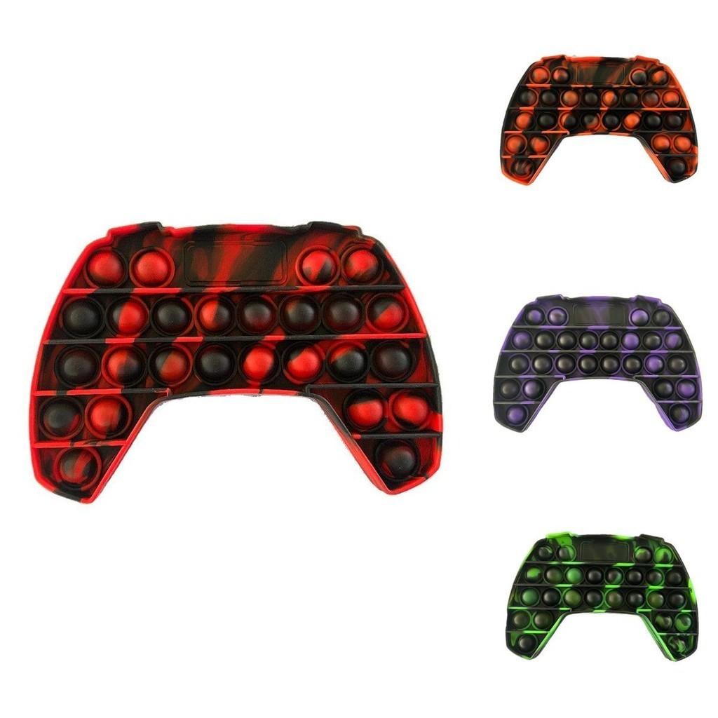 Controle de Jogo Tie-dye Vibrante Push Bubble Brinquedo Sensorial Fidget para Alívio do Estresse