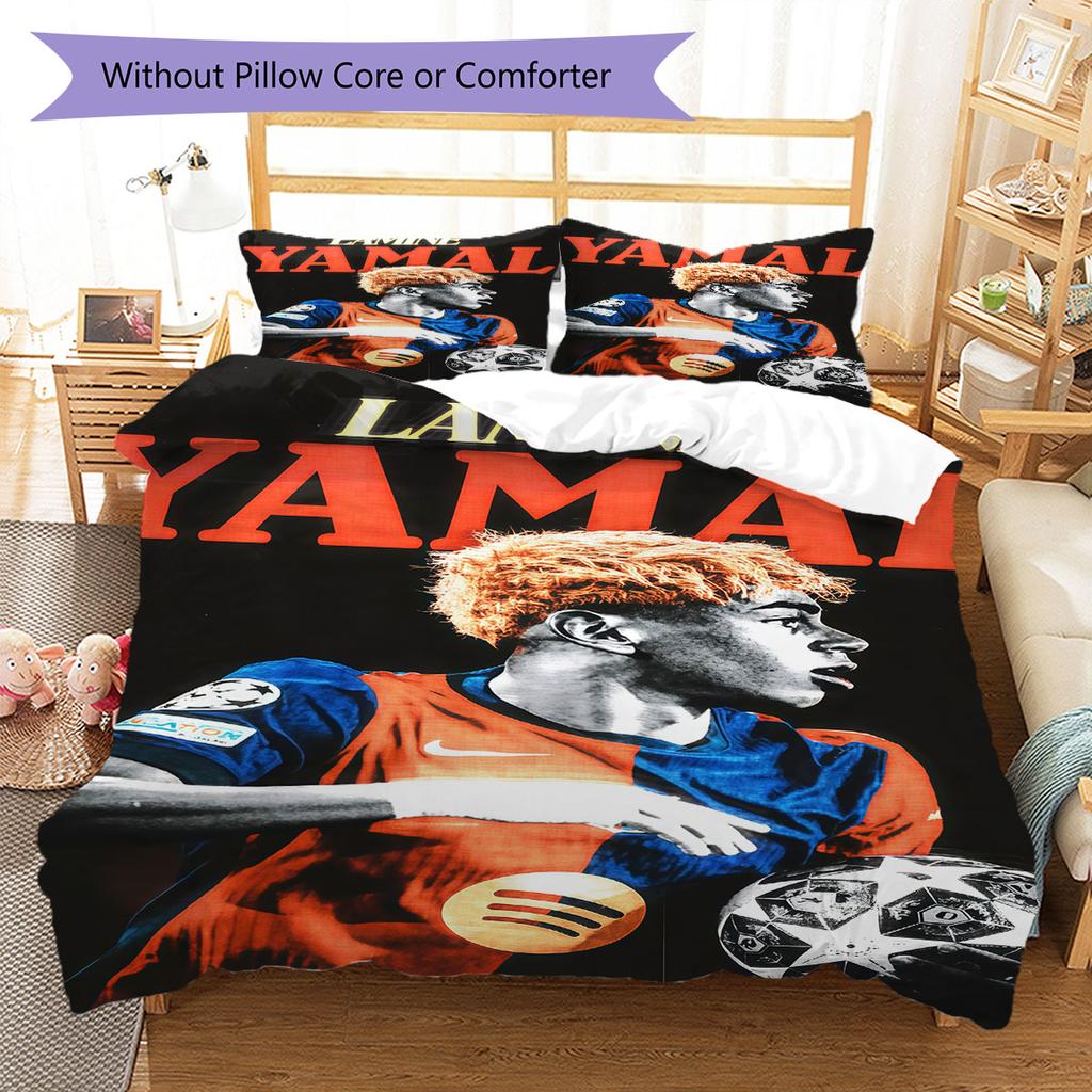 Lamine Yamal Dream Bedding Quilt Set Quilt Cover Pillowcase Home Decoration Birthday Gift (1 * duvet cover + 2 * pillowcase, without core)