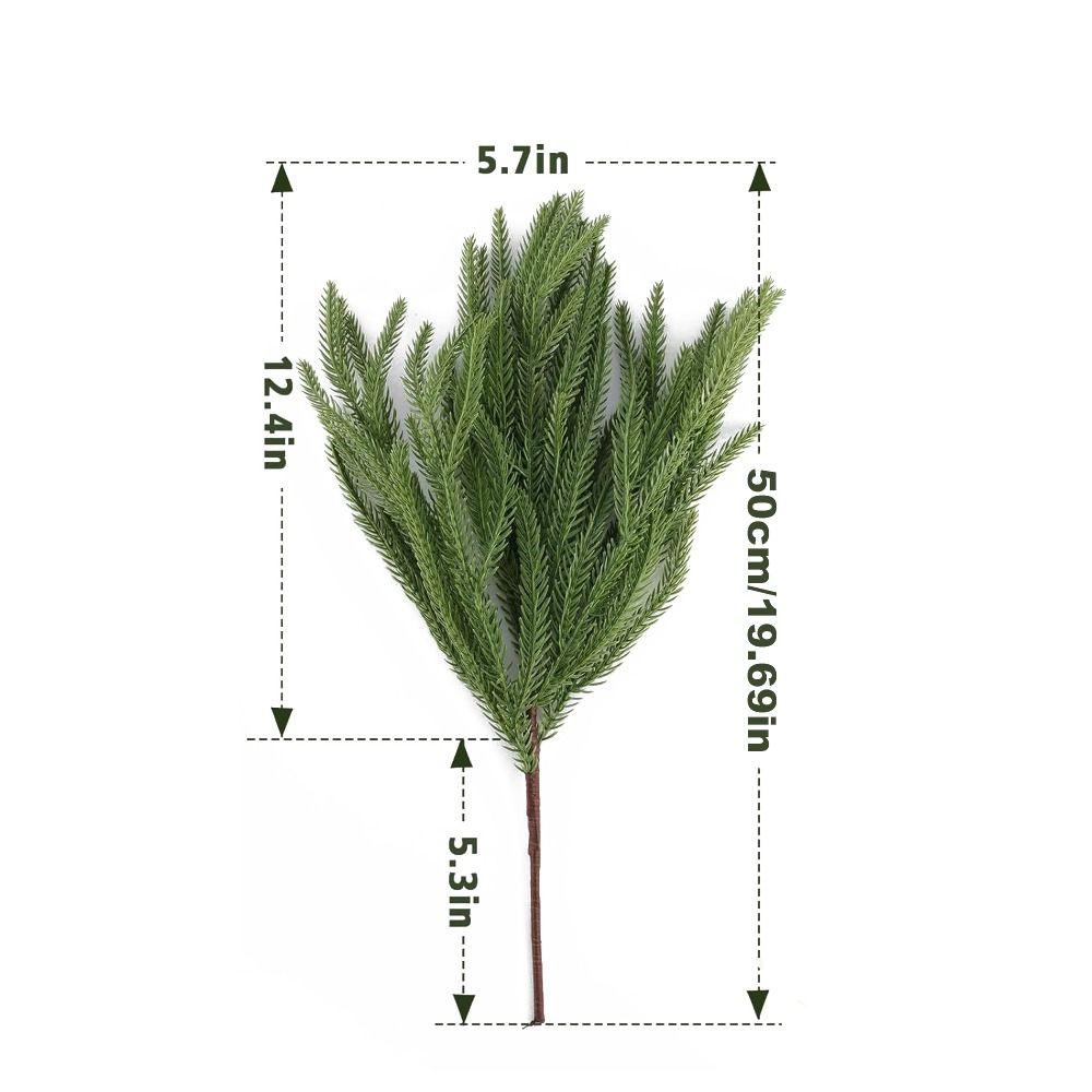 Plastic Simulation Ceder Branches DIY Wreath Christmas Pine Stem Christmas