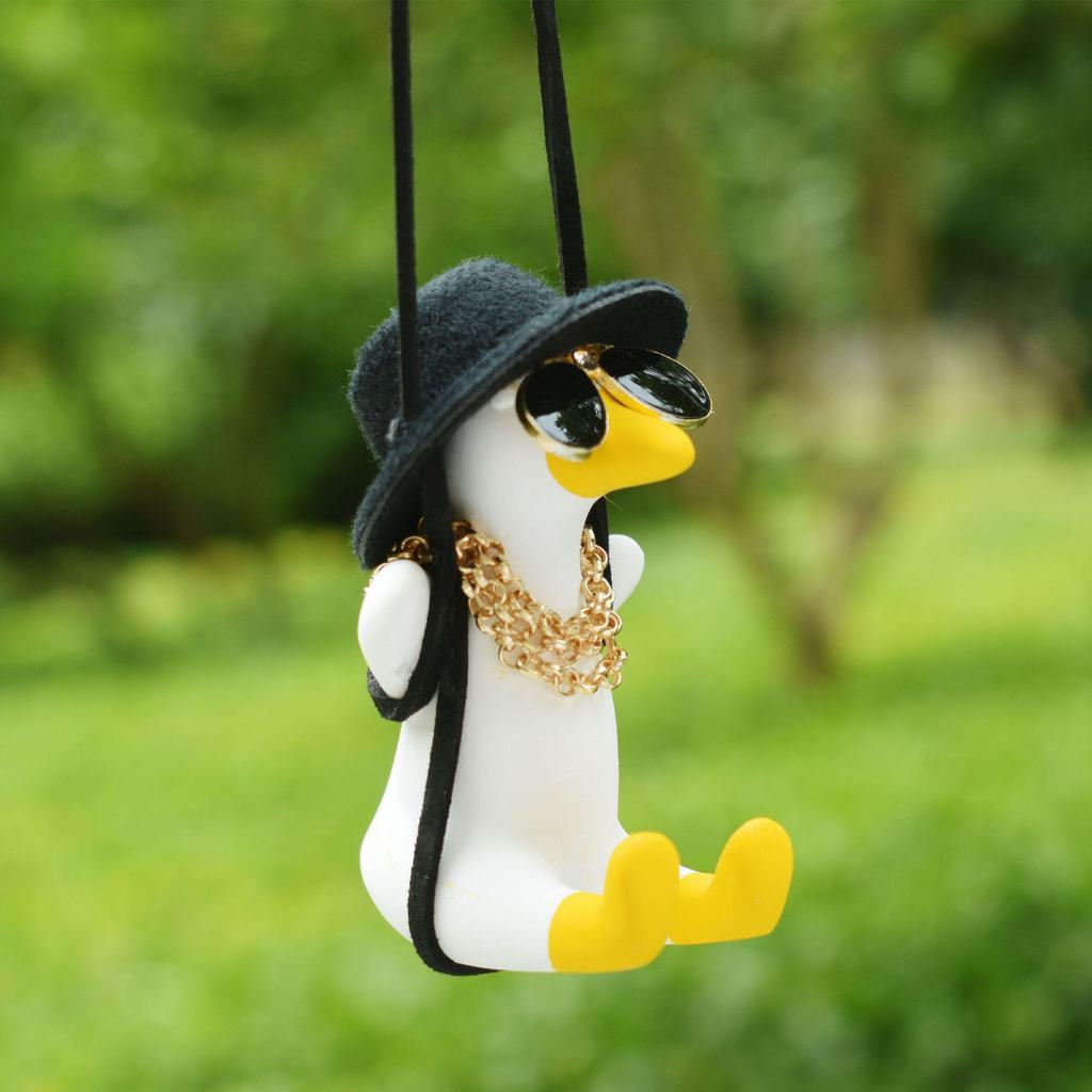 White Hanging Aromatherapy Duck Car Ornament
