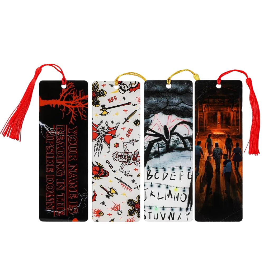 Hot Creative Reader Accessories Movie Horror Acrylic Bookmark Withtassel For Bookworm Student Stationery Teacher Office Supplies
