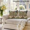 2pcs  Vintage Tree of Life Throw Pillow Covers,Boho Floral Bird Decorative Cushion Cases for Sofa Bedroom Living Room