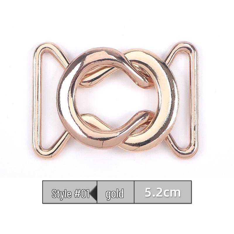 

Women s Versatile Double Buckle Metal & Leather Skirt Belt for Sweaters and Trench Coats (Figure 8 Design)