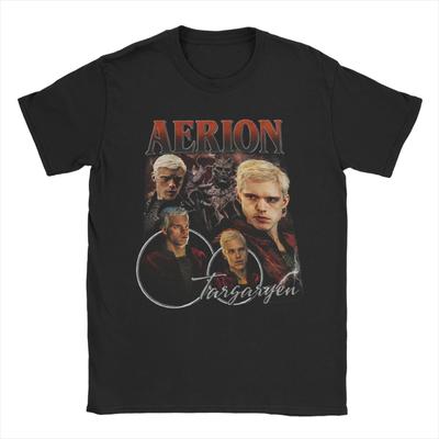 Casual Aerion Targaryen T-Shirt for Men Crewneck Cotton T Shirt  Short Sleeve Tee Shirt Birthday Gift Tops