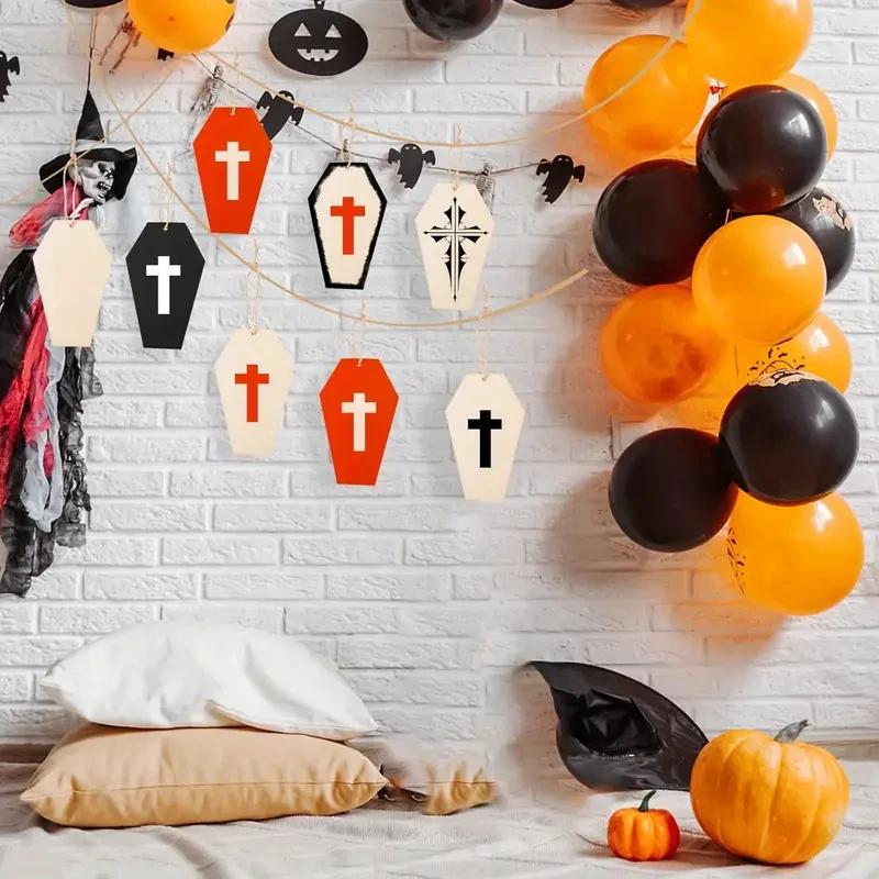 10/20 Stück Halbfertiges Holz-Sarg-Zuschnittteil DIY-Party-Requisite, Verwendet für Horrorszenen und festliche Atmosphäre