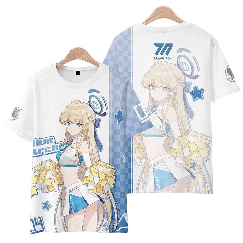 Popular Game Blue Archive Cosplay T-Shirts 3D Sunaookami Shiroko Print Kids Cartoon Anime Tees Summer Men Women Harajuku Y2k Top