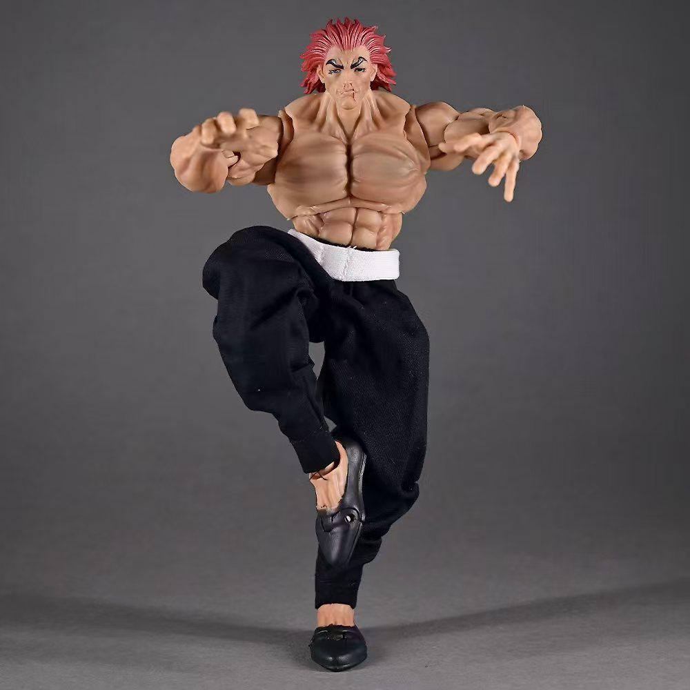 New Baki Yujiro Hanma Movable Anime Figure with Real Clothes
