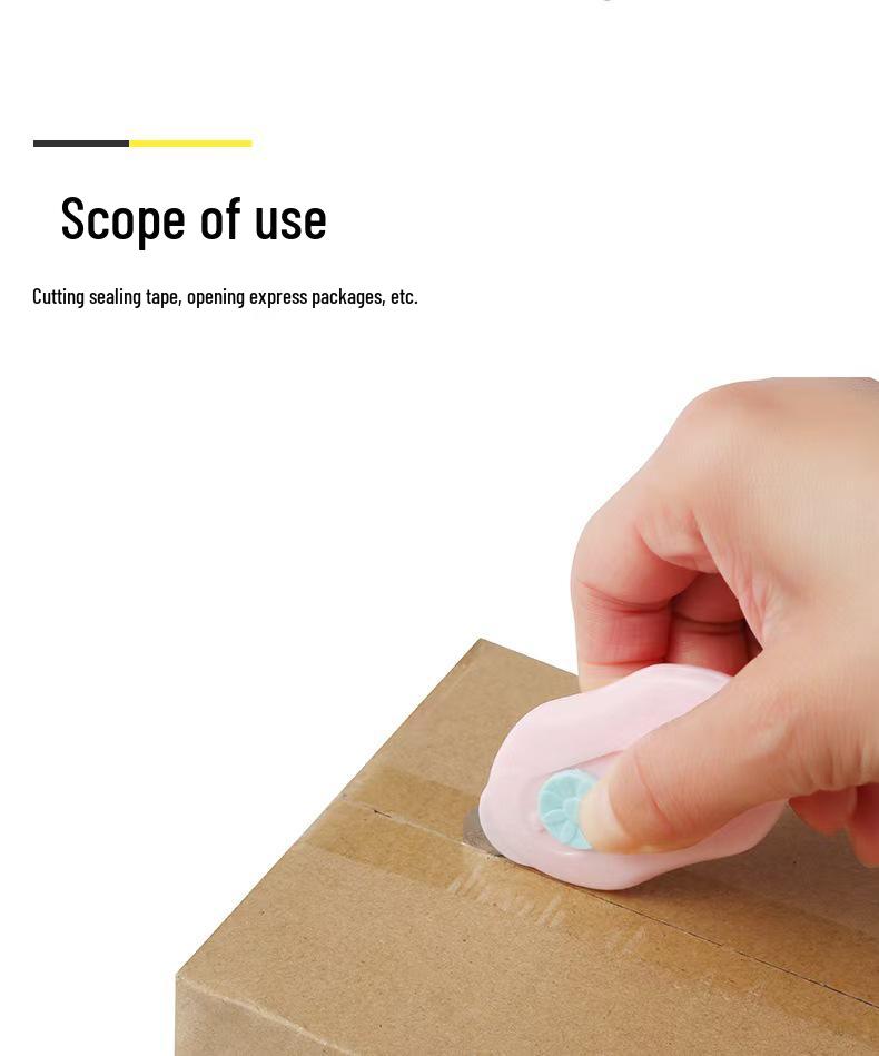 Cute Cartoon Plastic Art Knife - Portable Stationery Paper Cutter for Unboxing (91361/91409)