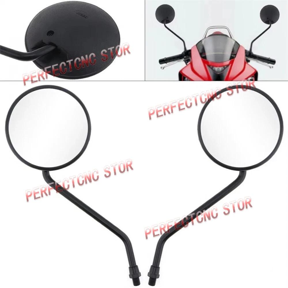 Motorcycle Rearview Mirrors Black M10 Mirrors Set for Honda NX 650 Dominator / XL 600 R / Transalp / MTX 50 Rear View Mirror