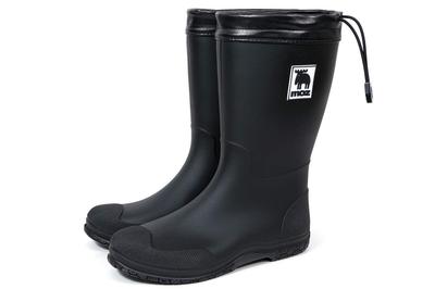 Mozu Portable Rain Boots for Women and Includes Shoe Bag and Original Size 17cm Packable, Foldable, Juniors, Insole, Black,