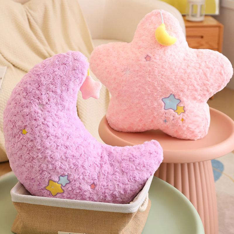 45cm Starry Moon Pillow Eid Ramadan Soft Stuffed Plush Cushion Middle Eastern Festival Eid Mubarak Kareem Muslim Home Decors