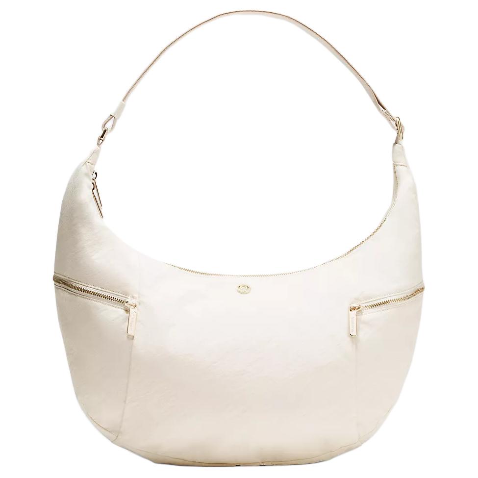 Lululemon 13L Versatile Fashion Simple Nylon Tote Bag Large Women bags Light-Ivory Gold LU9DEYS-042797 Light Ivory & Gold