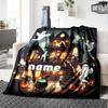 Spooky Halloween Haunt Gift Personalized Blanket Personalized Name Comfortable Great For Sofa Couch Office Bed Picnics For All Occasions Playful