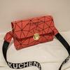 Guangzhou small bag summer and autumn new women's oblique span shoulder printing personalized rhombus triangular small square bag tide