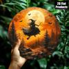 1pc Witch Round Aluminum Halloween Plaque, Wall Decor Hanging Sign for Home  1pc Witch Halloween Sign Round Metal Plaque, Wall Art Hanging Home Decor