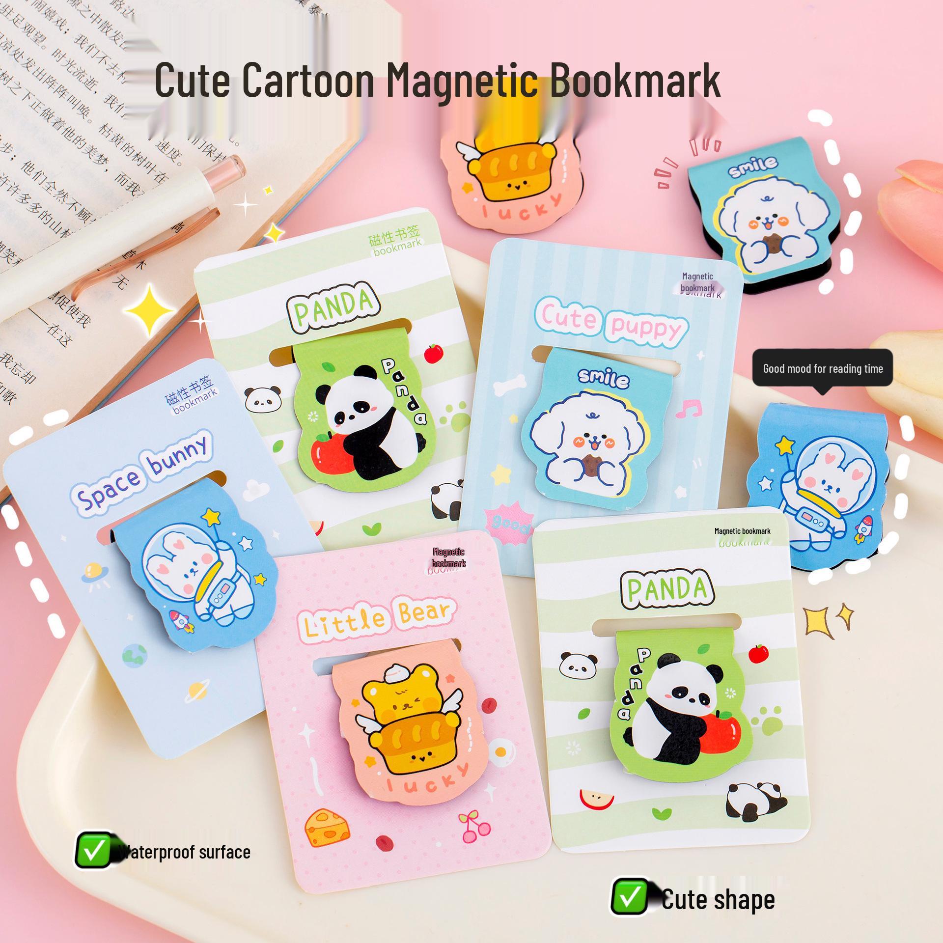 Creative Animal Magnetic Bookmark - Cartoon Page Clip for Students, Reward, or Gift