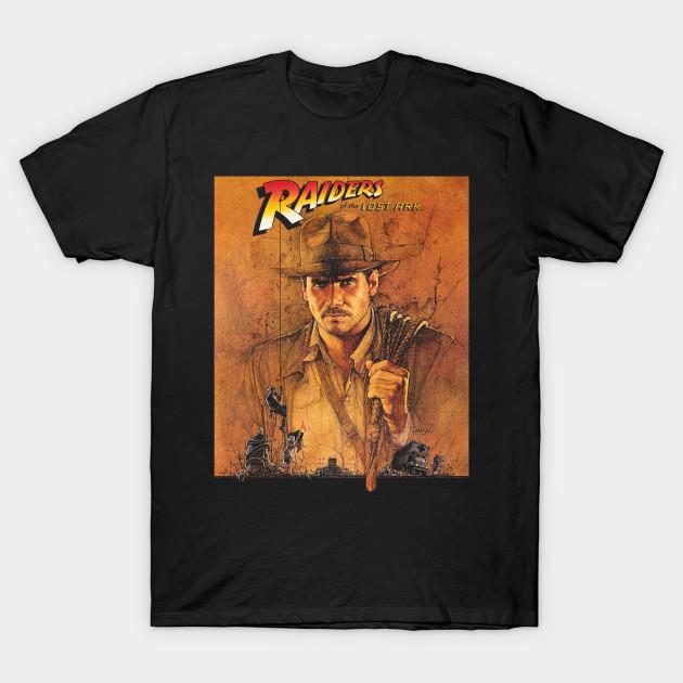 

Men Black Print T-shirt Raiders Of The Lost Ark (Dark) No-Cut Transfer Paper Print Cotton Tshirt 4XL чорний