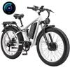 KETELES V3 PRO 26"dual-motor Off-road e-bike,52V 26Ah Removable Battery,hydraulic Disc Brakes with Motor Cut-off,maximum Range Can Reach 100 Km.