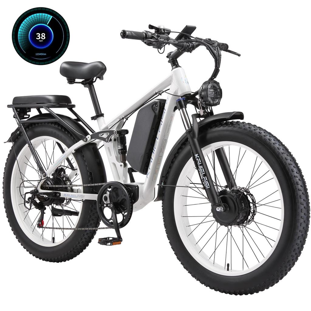 KETELES V3 PRO 26"dual-motor Off-road e-bike,52V 26Ah Removable Battery,hydraulic Disc Brakes with Motor Cut-off,maximum Range Can Reach 100 Km.