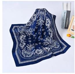 Luxury Silk Square Paisley Scarf Women Satin Neck Hair Tie Band Soft Bandana Neckerchife Hijab Head Female Foulard
