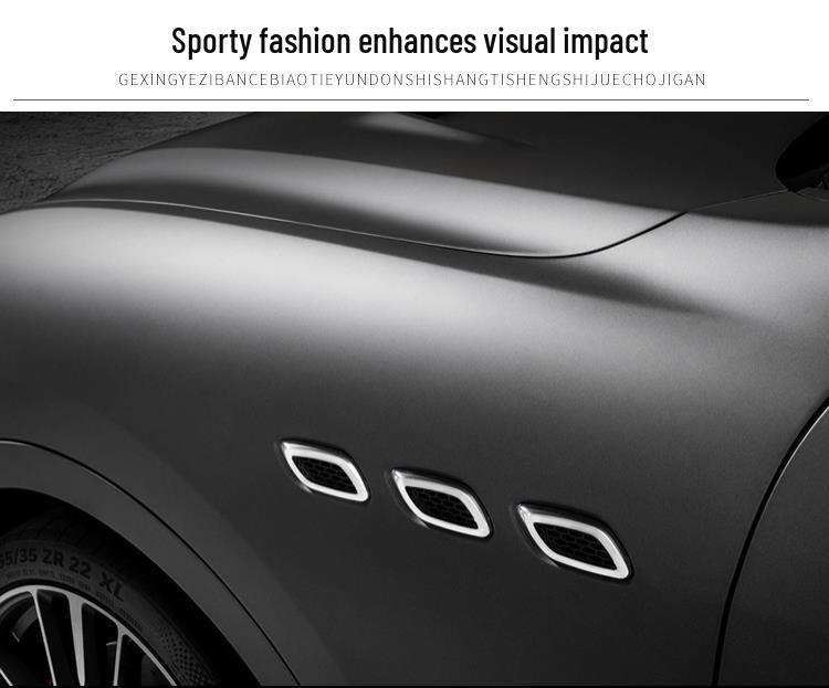 Carbon Fiber Car Fender & Hood Vent Decals - Set of 6