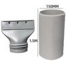 Tubo di Estensione per Condotto Diametro 130/150mm Accessori Tubo di Scarico Condizionatore d'Aria Portatile Ugello Piatto Tubo di Scarico Adattatore per Finestra