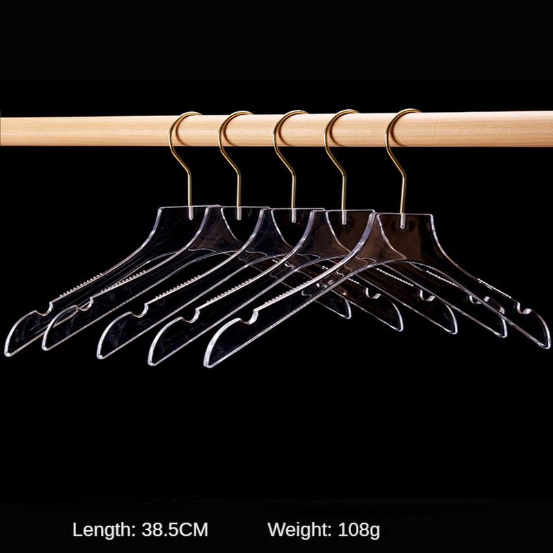 5pcs Clothes Hanger Man Women Kids Hanger Closet Clear Wardrobe Transparent Acrylic Pants Rack for Shop Store