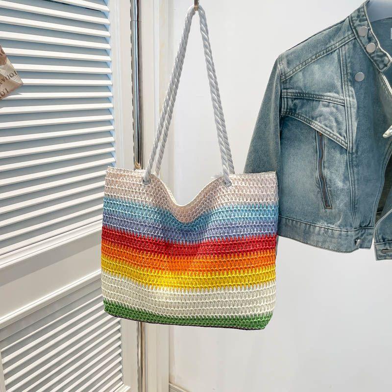 Seaside Vacation Straw Bag Leisure Beach Bag Women's Summer New Large-capacity Tote Bag